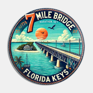 Florida Keys 7 Mile Bridge Marathon Pin