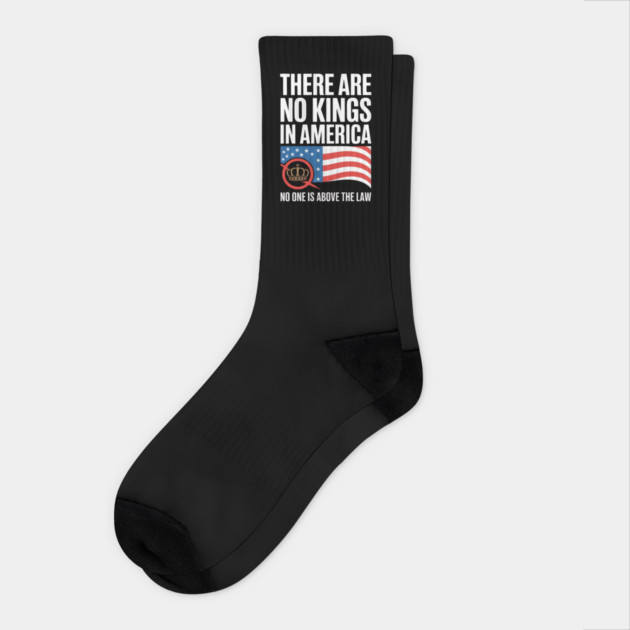 No-kings-in-america Socks by Creatifly Graphic Tees