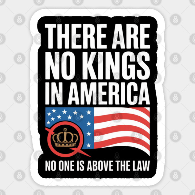 No-kings-in-america Sticker by Creatifly Graphic Tees