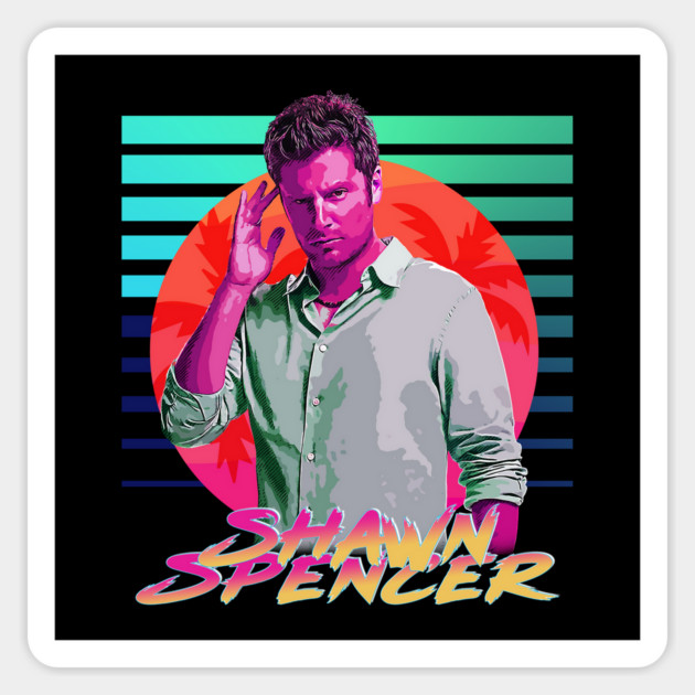 Neon Dreams Series - Shawn Spencer Magnet by Tv Moments