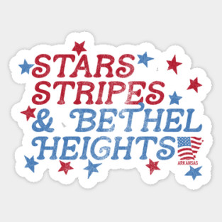 Stars Stripes & Bethel Heights Sticker