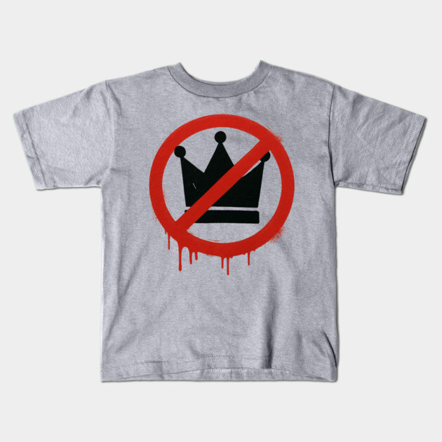No-kings-in-america Kids T-Shirt by Creatifly Graphic Tees