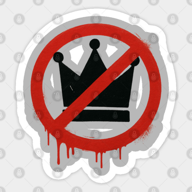 No-kings-in-america Sticker by Creatifly Graphic Tees