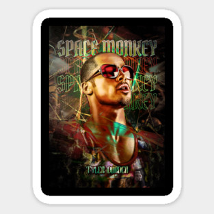 Brad Pîtt 90s pink soap club red glasses Sticker