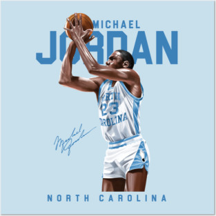 MJ 23 NOrth carolina Dunk Posters and Art