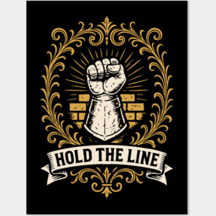Hold the Line Fists Wargaming Posters and Art