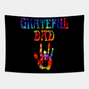 Grateful Dad Dad's Gratitude Tee Celebrate Fatherhood Father's Day Tapestry