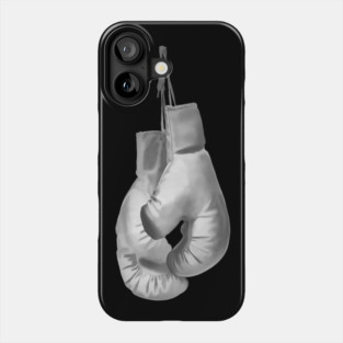 Boxing Gloves black and white boxing sport Phone Case