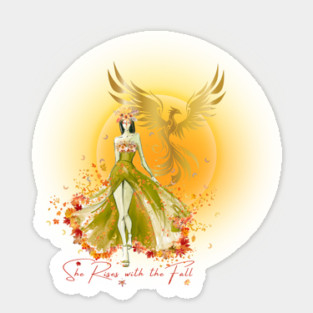 She Rises with the Fall Sticker