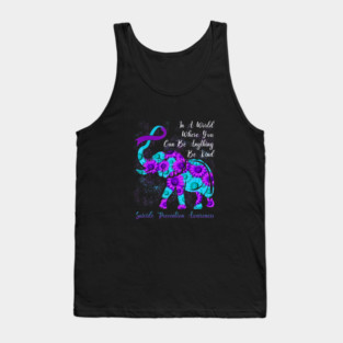 Be Kind Suicide Prevention Awareness Elephant Tank Top