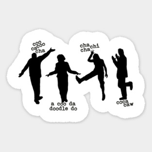 Arrested Development Chicken Dance (Black Graphic) Sticker