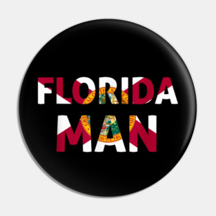 Florida Man & Florida State Flag Pin