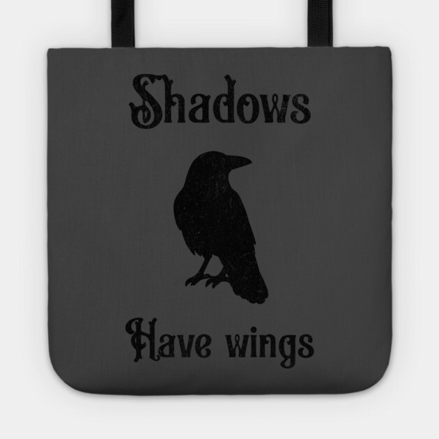 Shadows Have Wings – Dark Crow Silhouette Design Tote by DonWillisJrArt
