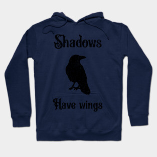 Shadows Have Wings – Dark Crow Silhouette Design Hoodie