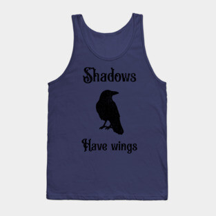 Shadows Have Wings – Dark Crow Silhouette Design Tank Top