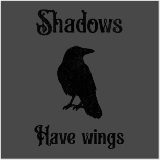 Shadows Have Wings – Dark Crow Silhouette Design Posters and Art