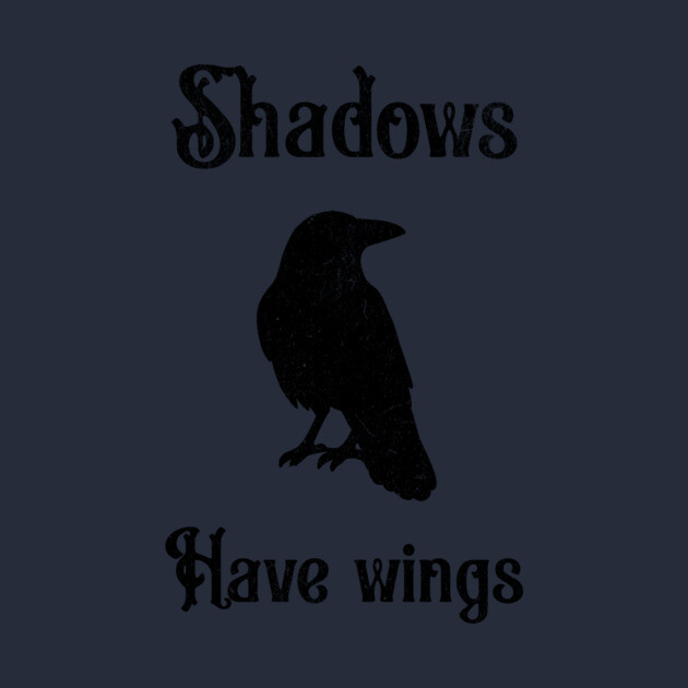 Shadows Have Wings – Dark Crow Silhouette Design by DonWillisJrArt