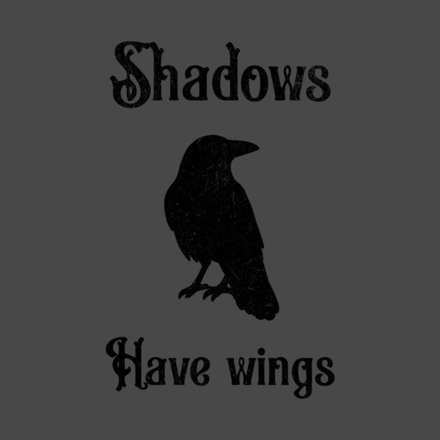 Shadows Have Wings – Dark Crow Silhouette Design by DonWillisJrArt