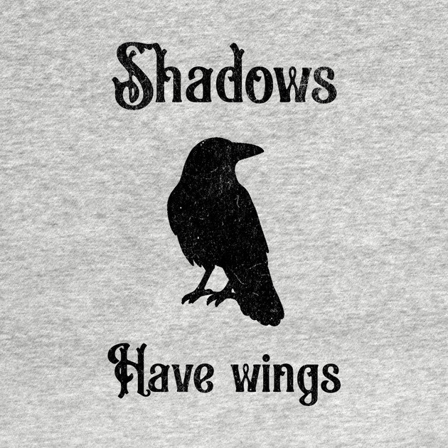 Shadows Have Wings – Dark Crow Silhouette Design by DonWillisJrArt