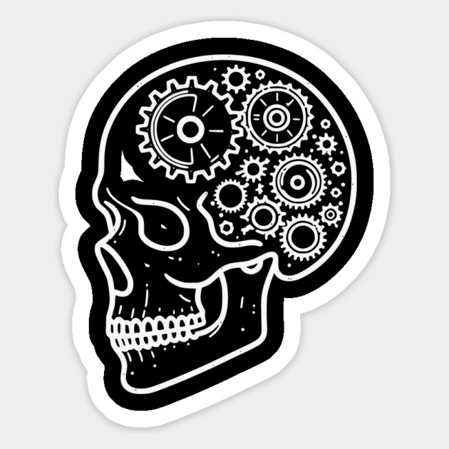 Skull Head Of Gears Magnet by Kevin's Store 2
