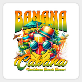 Banana Cabana Caribbean Beach Resort Orlando Florida Poolside Bar Magnet
