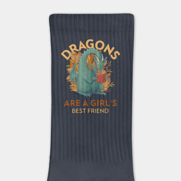 Dragons Are A Girl's Best Friend Dragon Girl Woman Friendship Book Gift by Groovy Outfits