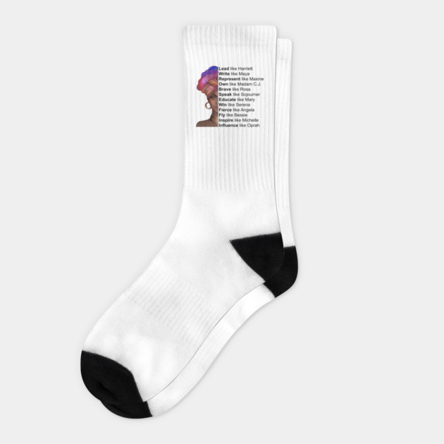 Powerful Black Women, Women of Black History, Black History Month Socks by UrbanLifeApparel