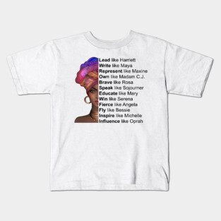 Powerful Black Women, Women of Black History, Black History Month Kids T-Shirt