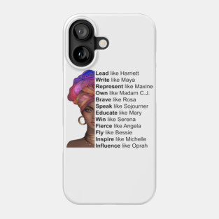 Powerful Black Women, Women of Black History, Black History Month Phone Case