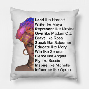 Powerful Black Women, Women of Black History, Black History Month Pillow