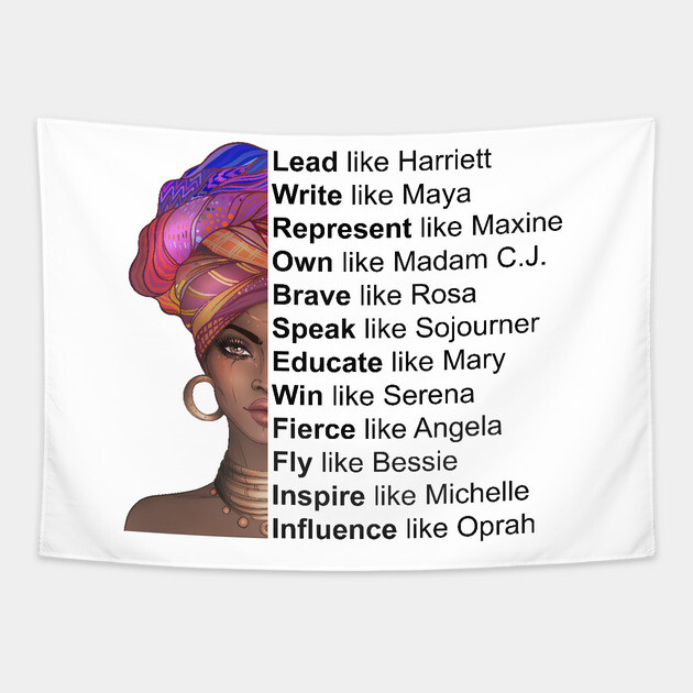 Powerful Black Women, Women of Black History, Black History Month Tapestry by UrbanLifeApparel