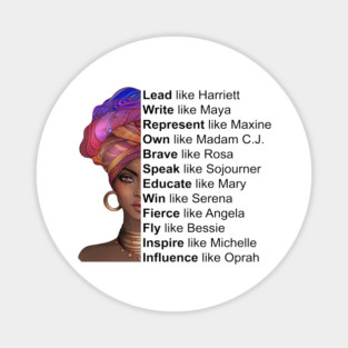 Powerful Black Women, Women of Black History, Black History Month Magnet