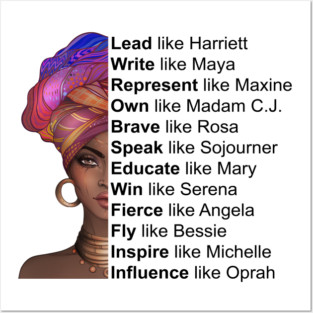 Powerful Black Women, Women of Black History, Black History Month Posters and Art