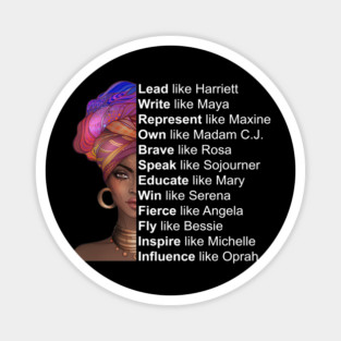 Powerful Black Women, Women of Black History, Black History Month Magnet