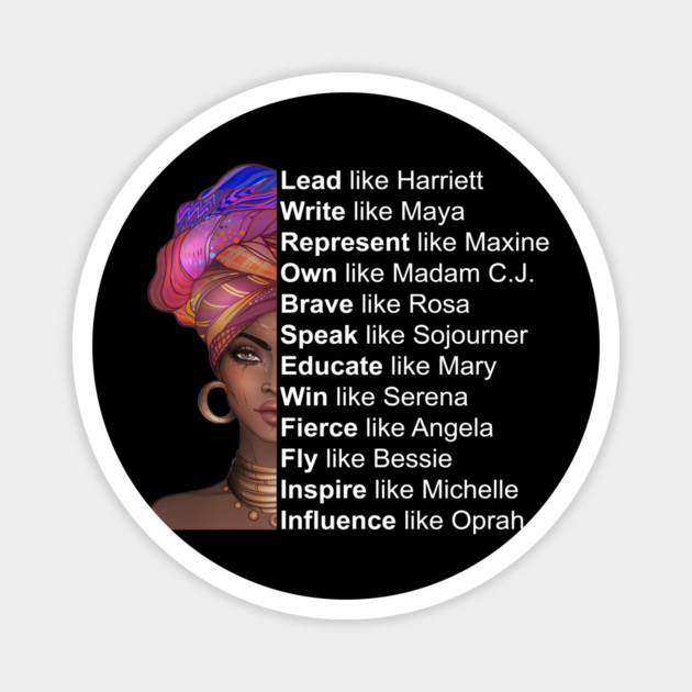 Powerful Black Women, Women of Black History, Black History Month Magnet by UrbanLifeApparel