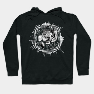 Blue Tiger black Hoodie