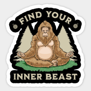 Bigfoot Yoga Sticker