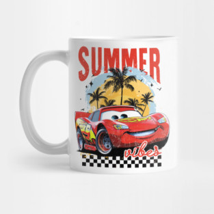Summer Vibes Cartoon Car Mug