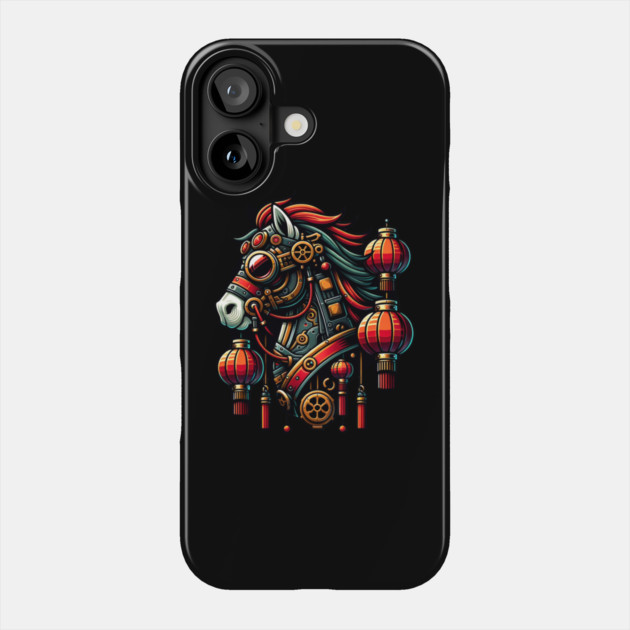 Steampunk Chinese New Year Horse Phone Case by HolidayBug