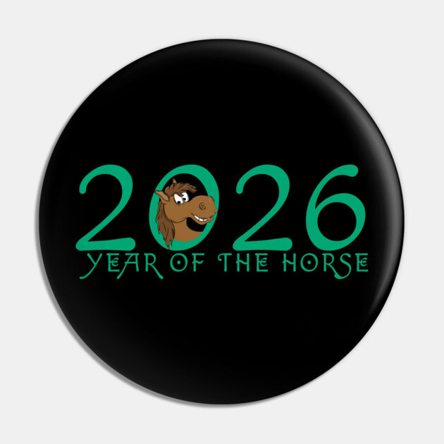 Cartoon 2026 Chinese New Year of Horse Pin by HolidayBug