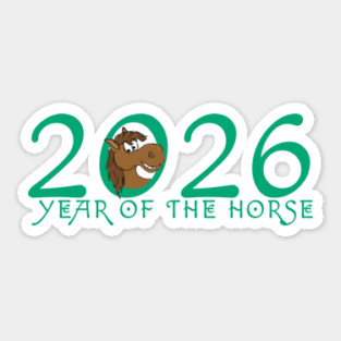 Cartoon 2026 Chinese New Year of Horse Sticker