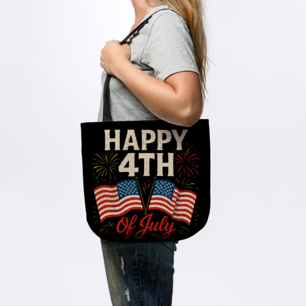 Happy 4th Of July Patriotic American US Flag 4th Of July by Creatifly Graphic Tees