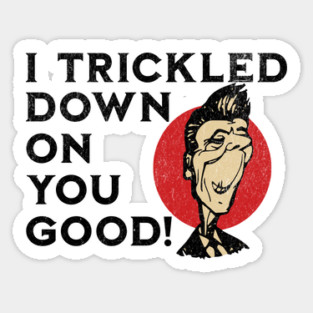 Ronald Reagan Satire Anti Policy Political Commentary Art Sticker