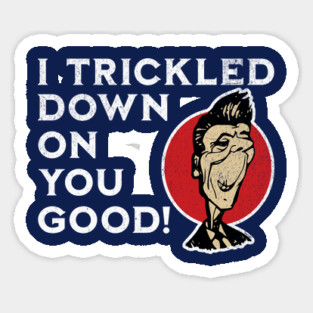 Ronald Reagan Satire Anti Policy Political Commentary Art Sticker