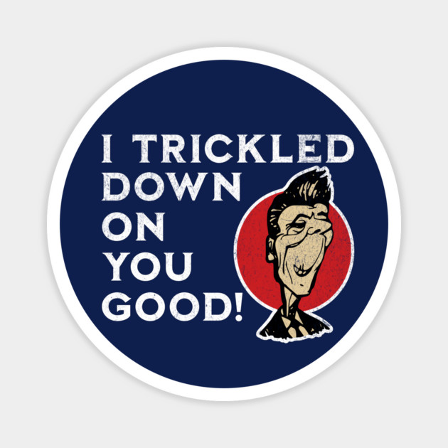 Ronald Reagan Satire Anti Policy Political Commentary Art Magnet by Yesteeyear