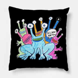 Daniel Johnston Hi How Are You Retro - Mowmat Studio #15 Pillow