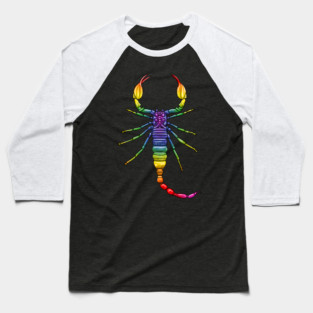 Rainbow Scorpion Baseball T-Shirt