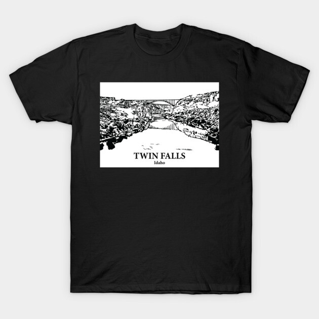Twin Falls - Idaho T-Shirt by Lakeric
