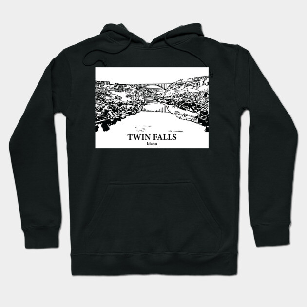 Twin Falls - Idaho Hoodie by Lakeric