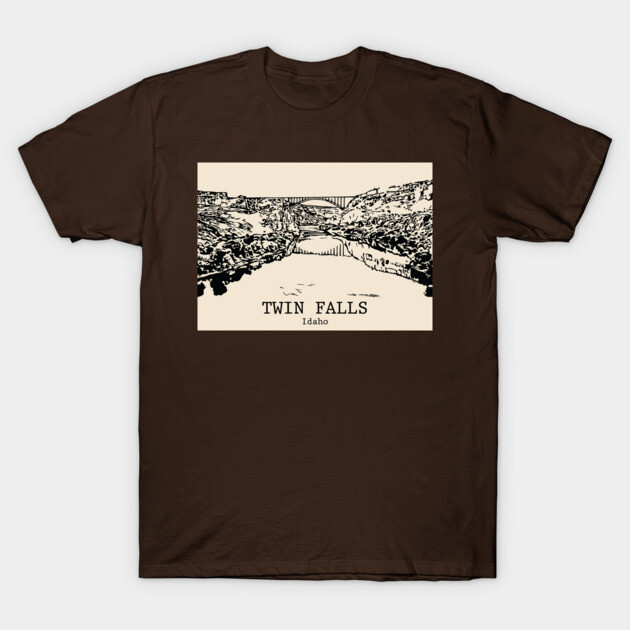 Twin Falls - Idaho T-Shirt by Lakeric